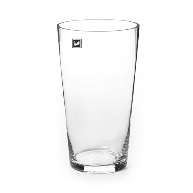 Glass Conical Floral Vase Clear (14Dx25cmH)