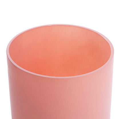 Glass Coloured Cylinder Blossom Vase (12Dx12cmH) Pink