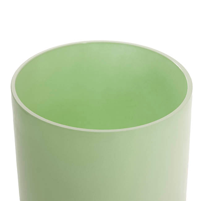 Glass Coloured Cylinder Blossom Vase (12Dx12cmH) Sage