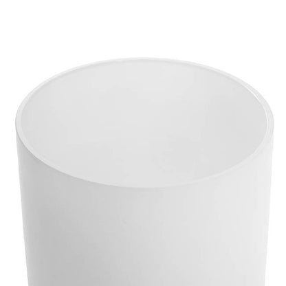 Glass Coloured Cylinder Blossom Vase (12Dx12cmH) White