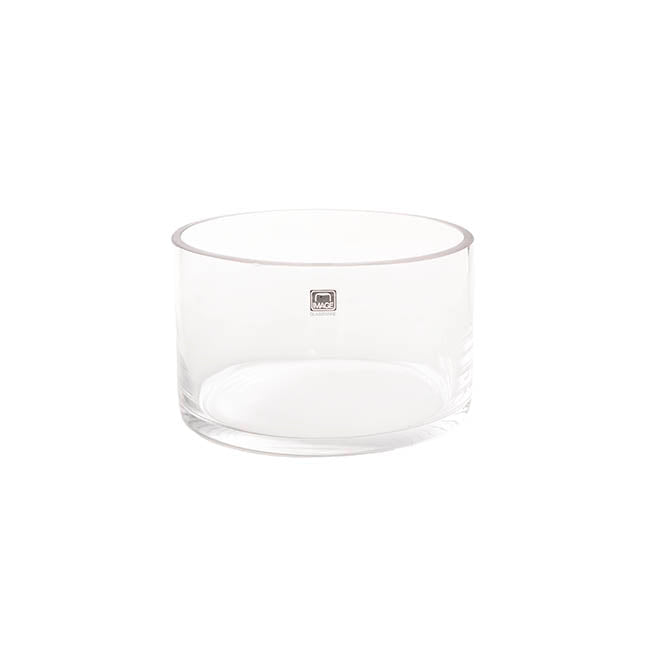 Glass Float Bowl Cylinder Clear (15Dx9cmH)