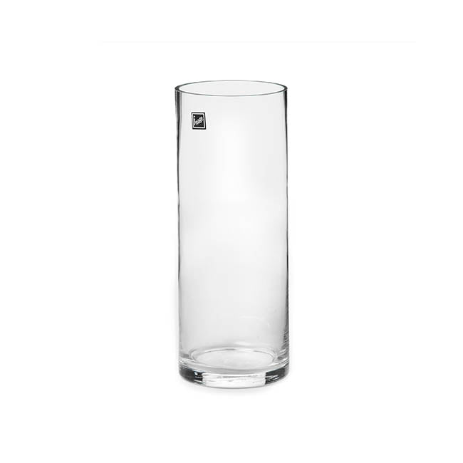 Glass Cylinder Vase Clear (10Dx26cmH)