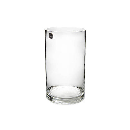 Glass Cylinder Vase Clear (12Dx28cmH)