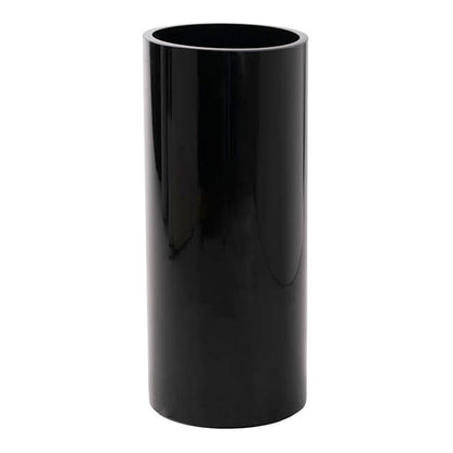 Glass Cylinder Vase Black (12Dx28cmH)
