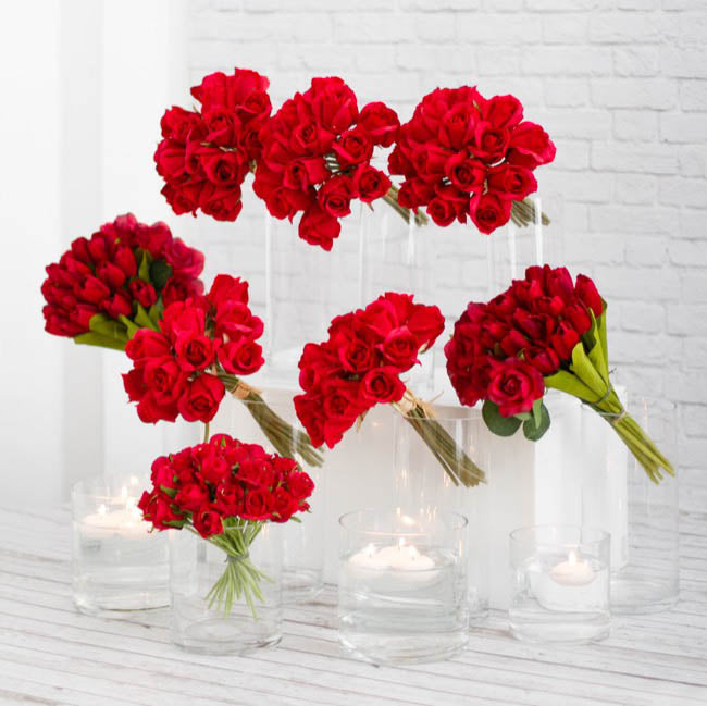 Glass Cylinder Vase Clear (10Dx30cmH)