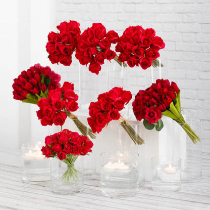 Glass Cylinder Vase Clear (10Dx30cmH)