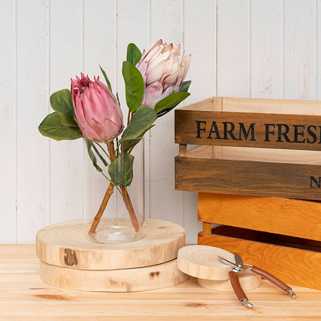 Glass Cylinder Floral Event Vase Clear (12Dx20cmH)