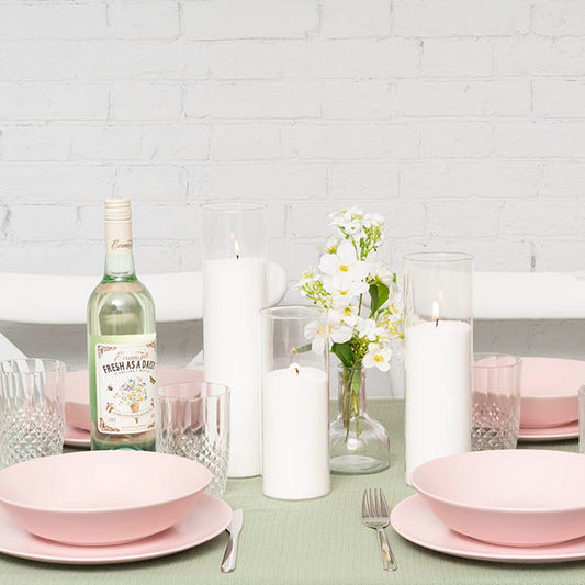 Glass Cylinder Floral Event Candle Holder Clear (7.5Dx25cmH)