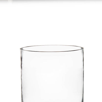 Glass Cylinder Vase Clear (15Dx18cmH) Promo