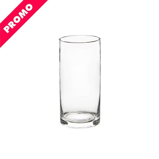 Glass Cylinder Vase Clear (12Dx20cmH) Promo