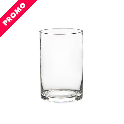 Glass Cylinder Vase Clear (15Dx20cmH) Promo