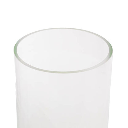 Glass Cylinder Vase Clear (12Dx25cmH) Dual Finish Green