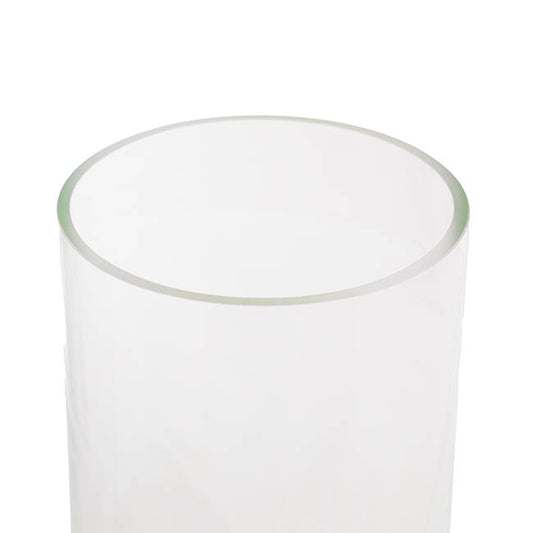 Glass Cylinder Vase Clear (12Dx25cmH) Dual Finish Green