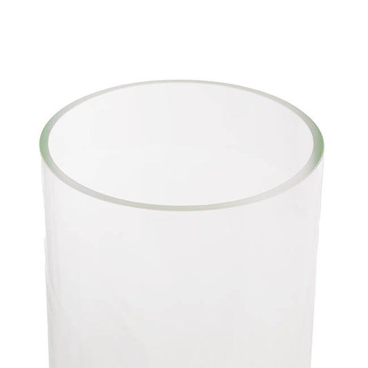 Glass Cylinder Vase Clear (12Dx30cmH) Dual Finish Green