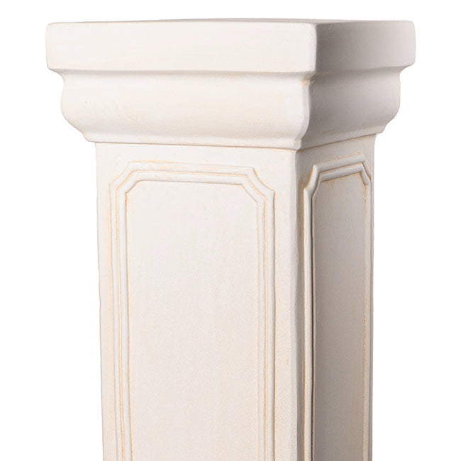 Fibreglass Pedestal Classic Smooth Ivory (26x26x74cmH)