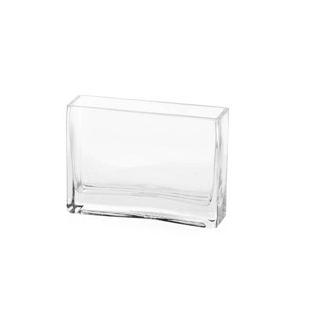 Glass Rectangle Vase Clear (6x18x12cmH)