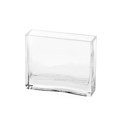 Glass Rectangle Vase Clear (6x18x18cmH)