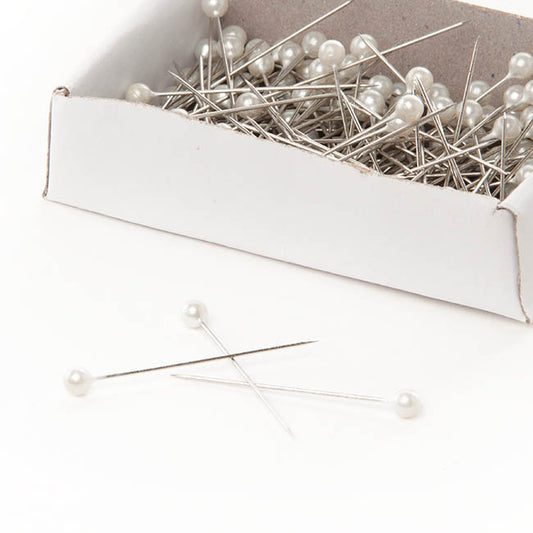 Pearl Pins Round Head Bulk 144 Pack White (3.5mmx38mmH)