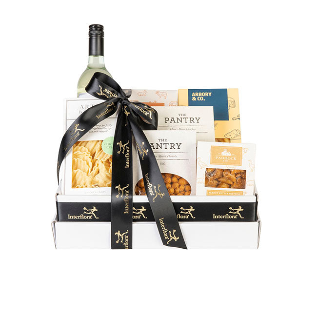 Interflora Savoury Gift Hamper with White Wine