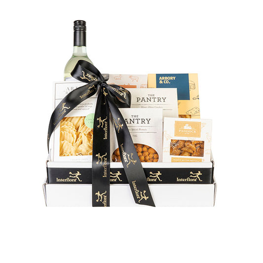 Interflora Savoury Gift Hamper with White Wine