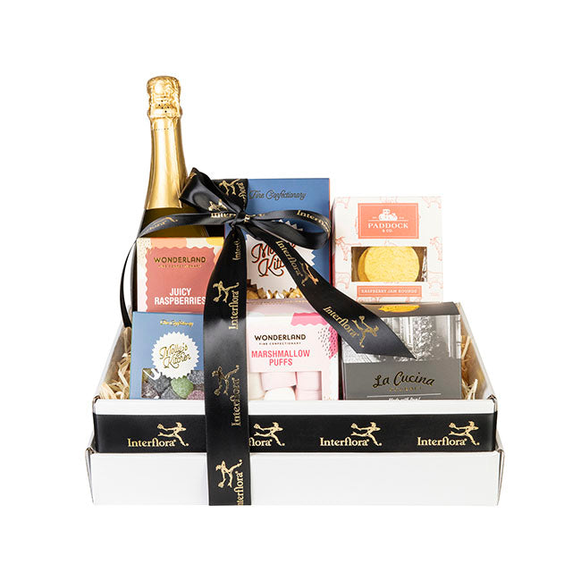 Interflora Gift Hamper with Sweet Snacks & Sparkling Wine