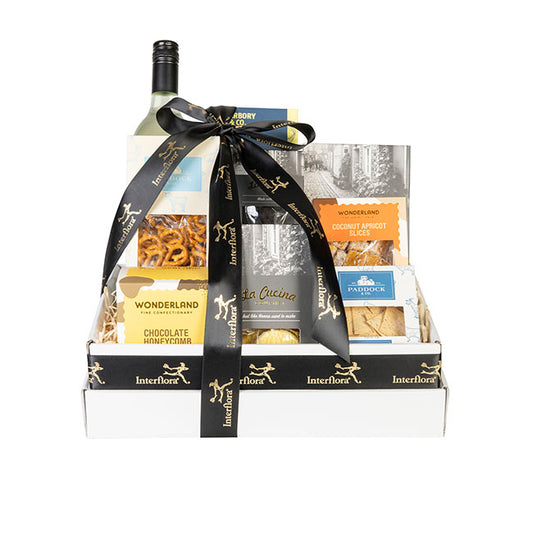 Interflora Sweet & Savoury Gift Hamper with White Wine