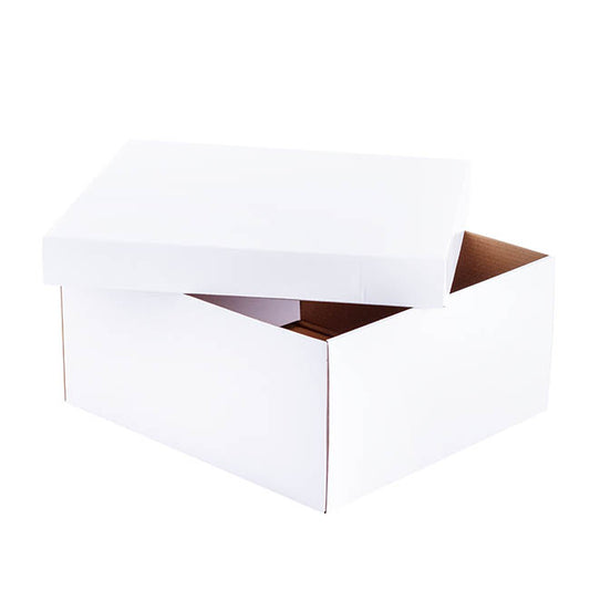 Hamper Box Rectangle Large and Lid White (33x30x15cmH)