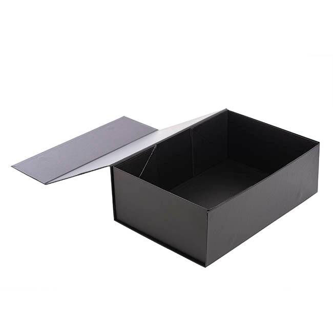 Hamper Gift Box Magnetic Flap Tall Large Black (38x26x13cmH)