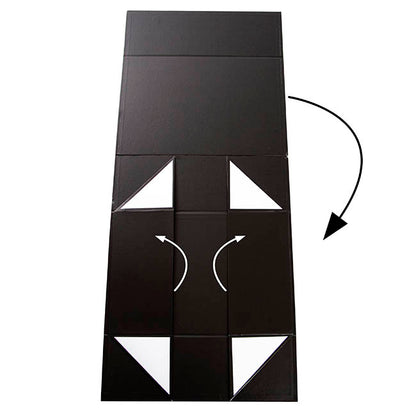 Hamper Gift Box Magnetic Flap Tall Large Black (38x26x13cmH)
