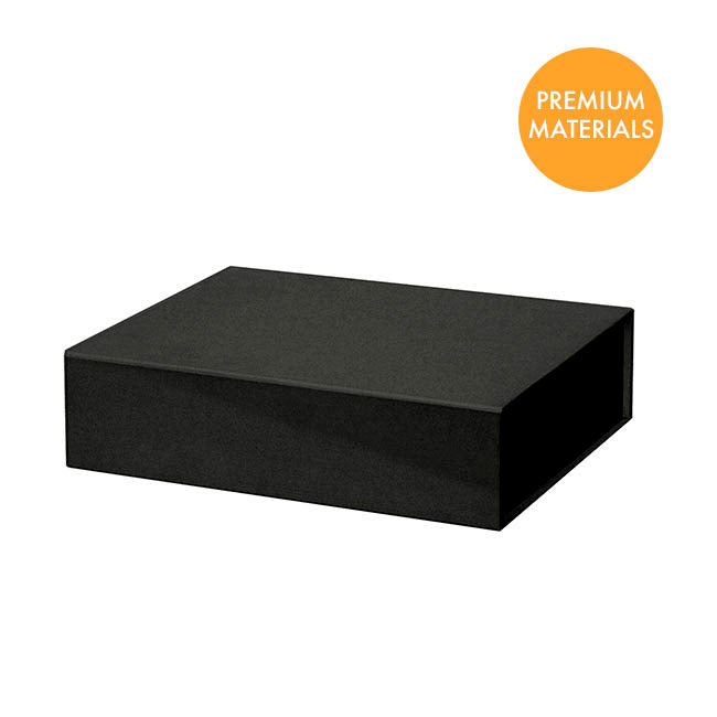 Hamper Gift Box Magnetic Flap Large Black (38x26x9.5cmH)
