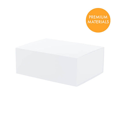 Hamper Gift Box Magnetic Flap Tall Medium White(32x24x12cmH)