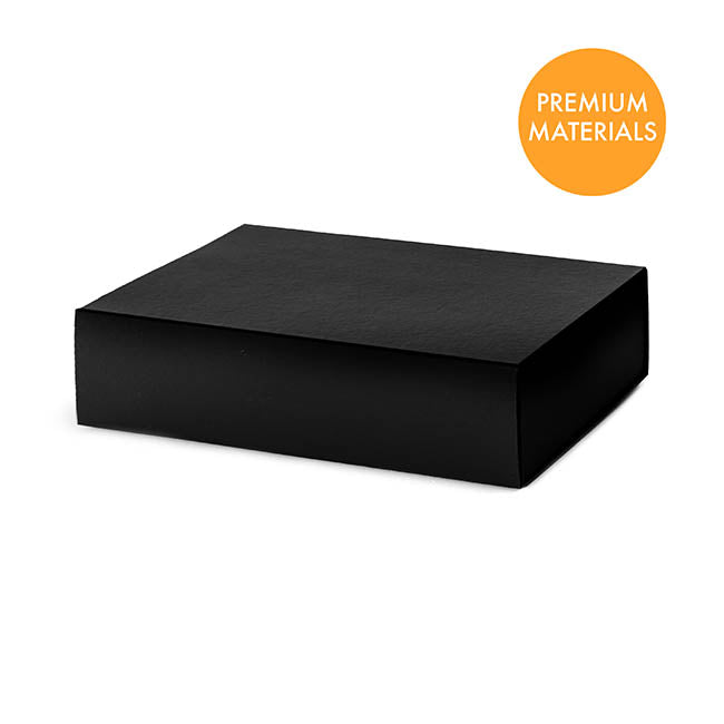 Hamper Gift Box Magnetic Flap Medium Black (32x24x9cmH)