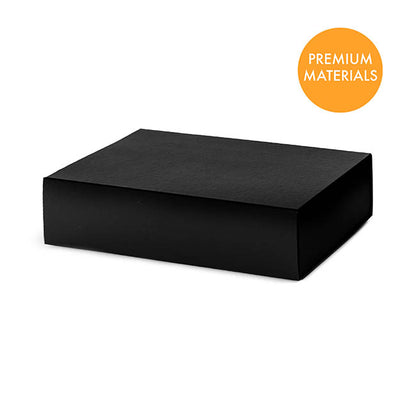 Hamper Gift Box Magnetic Flap Medium Black (32x24x9cmH)