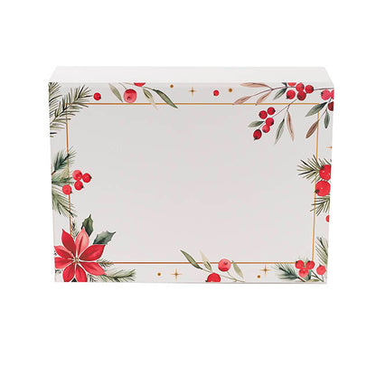 Hamper Gift Box Magnetic Medium Xmas Frame White(32x24x9cmH)