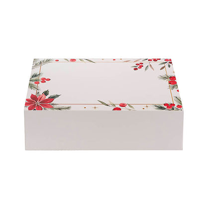 Hamper Gift Box Magnetic Medium Xmas Frame White(32x24x9cmH)