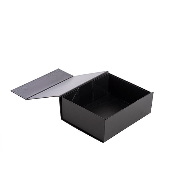 Hamper Gift Box Magnetic Flap Tall Small Black (25x20x9cmH)