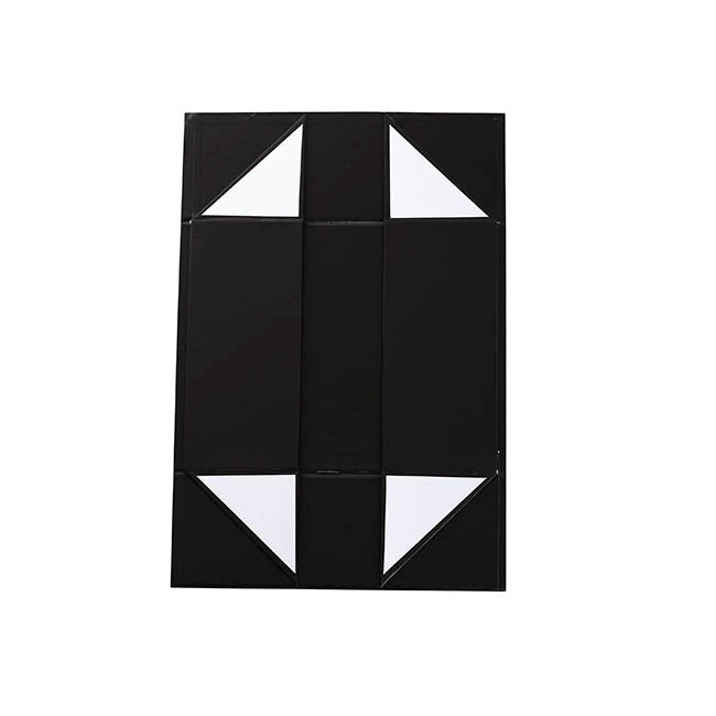 Hamper Gift Box Magnetic Flap Tall Small Black (25x20x9cmH)