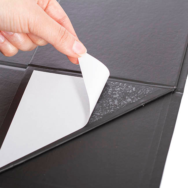Hamper Gift Box Magnetic Flap Tall Small Black (25x20x9cmH)