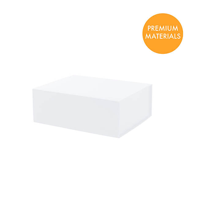 Hamper Gift Box Magnetic Flap Tall Small White (25x20x9cmH)