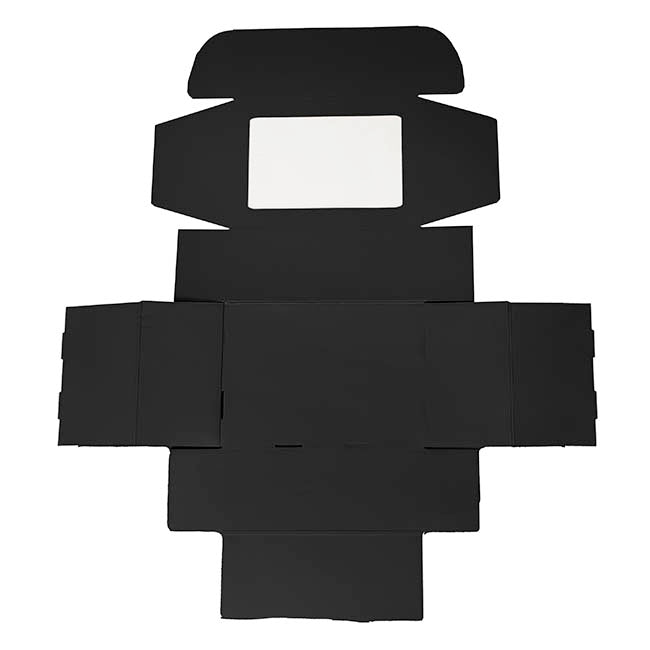 Hamper Gift Box PVC Window Large Black (35.5x25.5.5x14.5cmH)