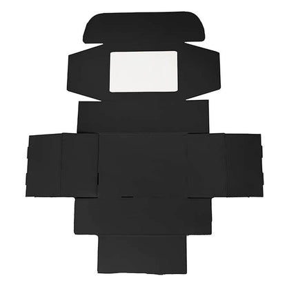 Hamper Gift Box PVC Window Large Black (35.5x25.5.5x14.5cmH)