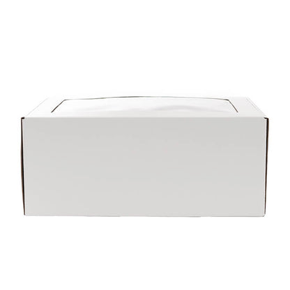 Hamper Gift Box PVC Window Large White (35.5x25.5.5x14.5cmH)