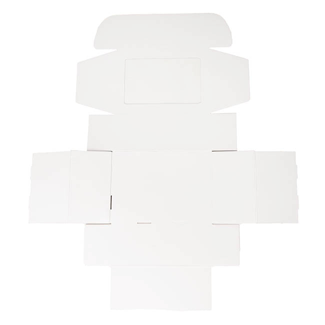 Hamper Gift Box PVC Window Large White (35.5x25.5.5x14.5cmH)