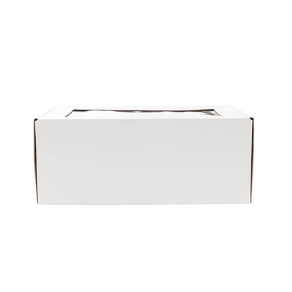 Hamper Gift Box PVC Window Medium White (31.5x22.5x12.5cmH)