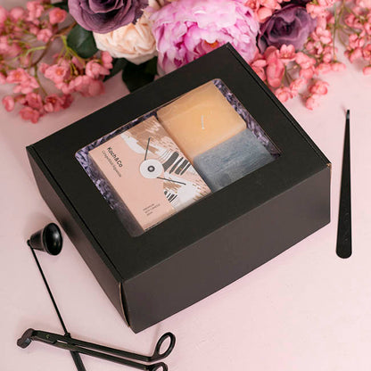 Hamper Gift Box PVC Window Small Black (26.5x20.5x10.4cmH)