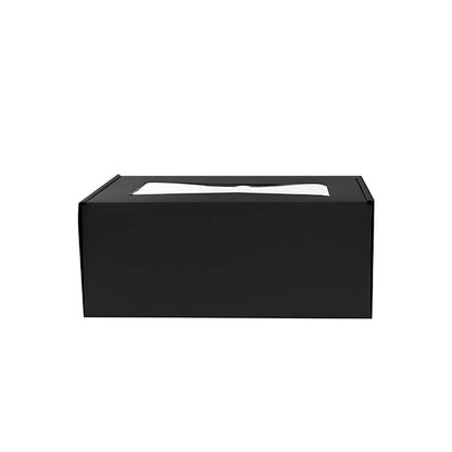 Hamper Gift Box PVC Window Small Black (26.5x20.5x10.4cmH)