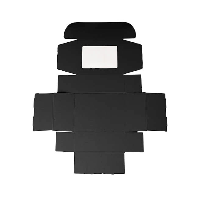 Hamper Gift Box PVC Window Small Black (26.5x20.5x10.4cmH)