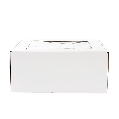 Hamper Gift Box PVC Window Square White (29.5x28.5x12.5cmH)
