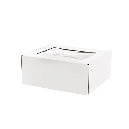 Hamper Gift Box PVC Window Small White (26.5x20.5x10.4cmH)
