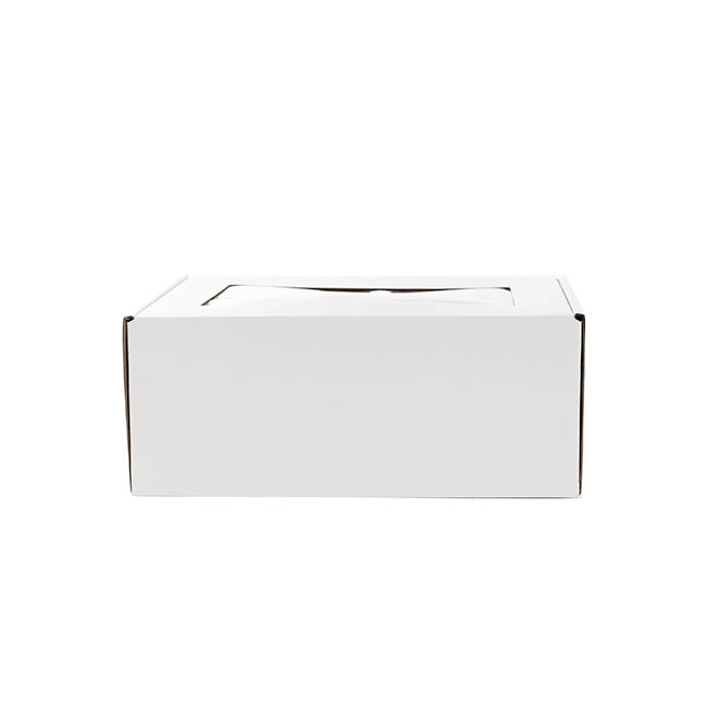 Hamper Gift Box PVC Window Small White (26.5x20.5x10.4cmH)